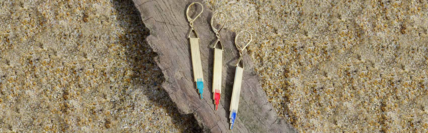 Boucles d'oreilles dorées à l'or fin
