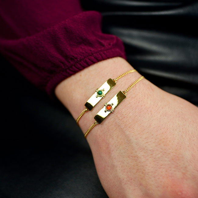 Handmade-gold-plated-bracelet-for-women-with-gemstone-made-in-France