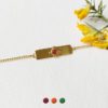 Handmade-gold-plated-bracelet-for-women-with-orange-gemstone-made-in-France