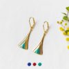 Handmade-gold-plated-earrings-for-women-with-turquoise-enamel-made-in-France