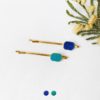 Handmade-gold-plated-hair-pin-for-women-with-blue-enamel-made-in-Paris-France