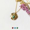 Handmade-gold-plated-long-necklace-for-women-with-a-malachite-gemstone-made-in-France