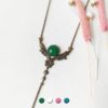 Handmade-fashion-long-necklace-jewelry-with-green-gemstone-handcrafted-in-Paris