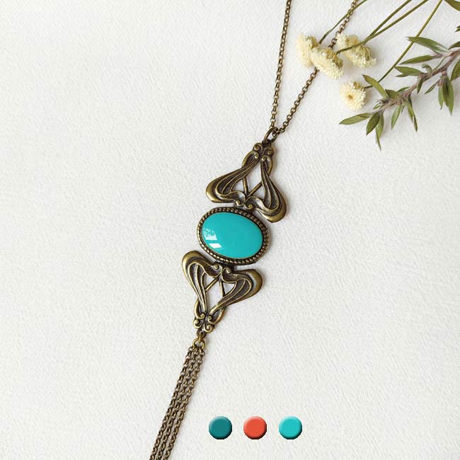 Handmade-long-necklace-jewelry-blue-handcrafted-Paris-France
