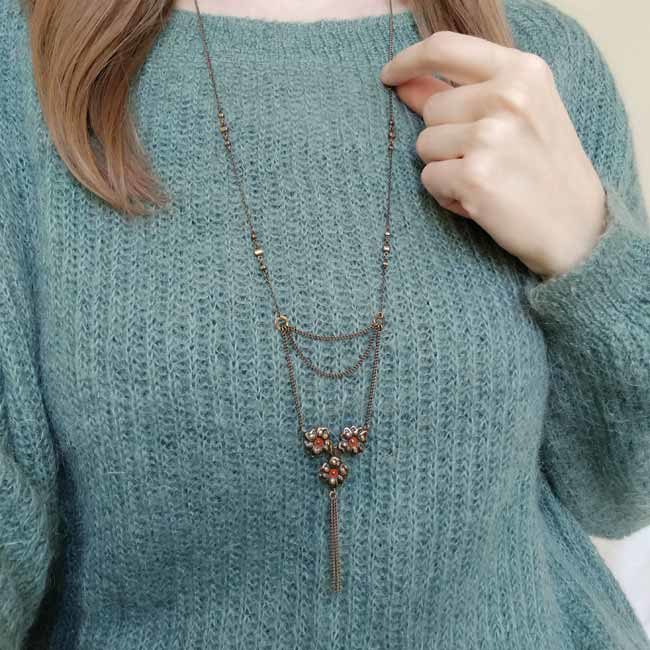 Brittny Bronze Long Necklace