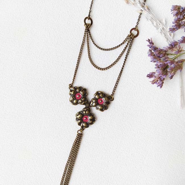 Handmade-bronze-long-necklace-women-plum-handcrafted-in-Paris-France