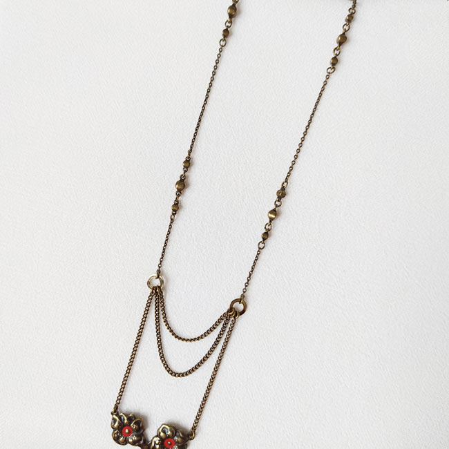 Handmade-bronze-long-necklace-plum-handcrafted-in-Paris-France