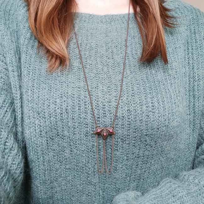 Ulla Bronze Long Necklace