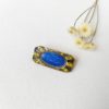 Handmade-bronze-brooch-for-women-with-blue-and-yellow-enamel-made-in-France