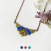 Handmade-antique-brass-necklace-for-women-with-royal-blue-enamel-made-in-France
