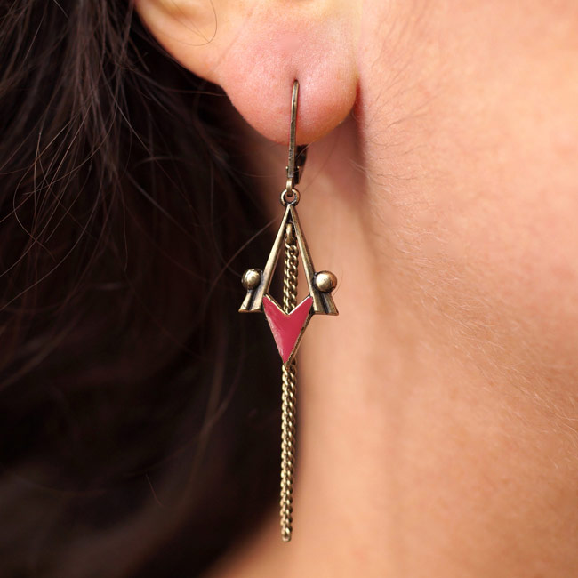 Handmade-bronze-earrings-for-women-with-enamel-made-in-France