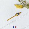 Handmade-customed-gold-bobby-pin-for-women-with-blue-enamel-made-in-France