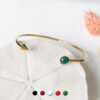 Handmade-fashion-gold-bracelet-bangle-with-green-gemstone-handcrafted-in-Paris