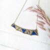 Fashion-handmade-short-adjustable-silver-necklace-for-women-with-royal-blue-enamel-made-in-France