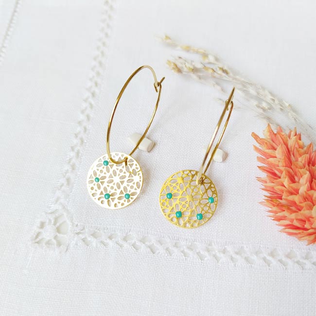 Fashion-handmade-gold-hoop-earrings-for-women-with-blue-enamel-made-in-Paris