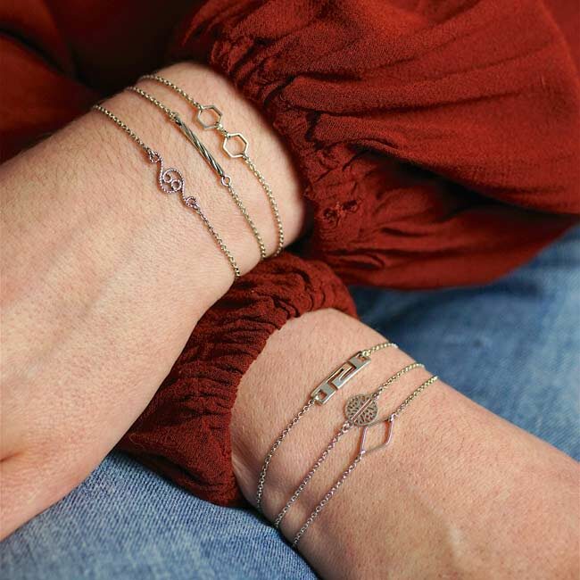 Bracelets argent « Les Discrètes »