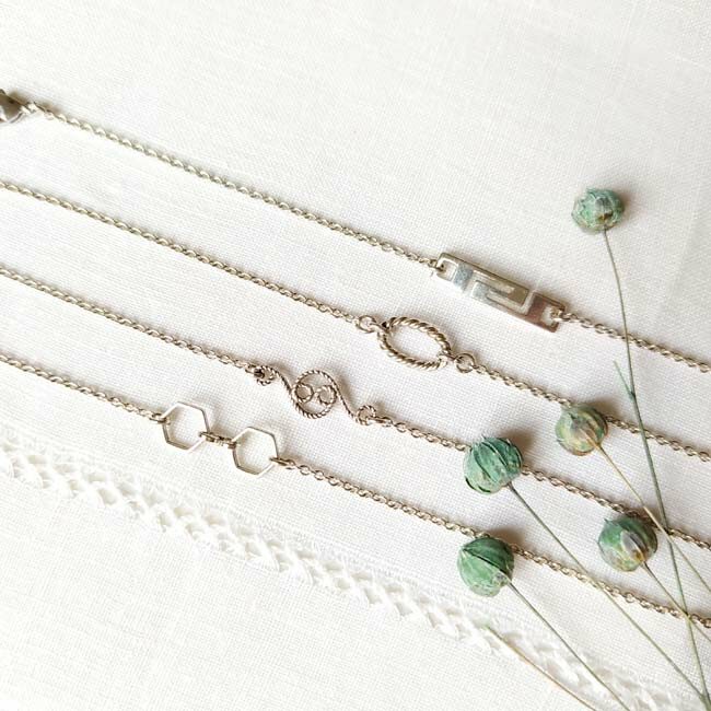 Bracelets argent « Les Discrètes »