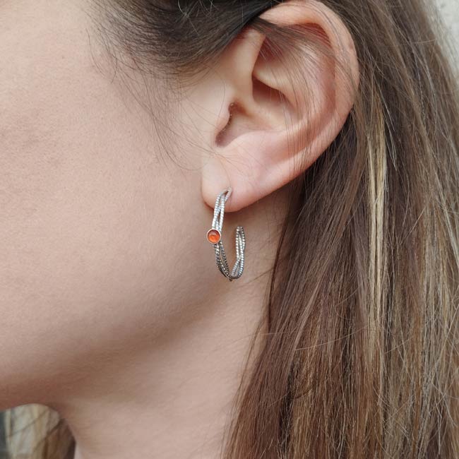 Handmade-customed-silver-earrings-for-women-with-gemstone-made-in-France