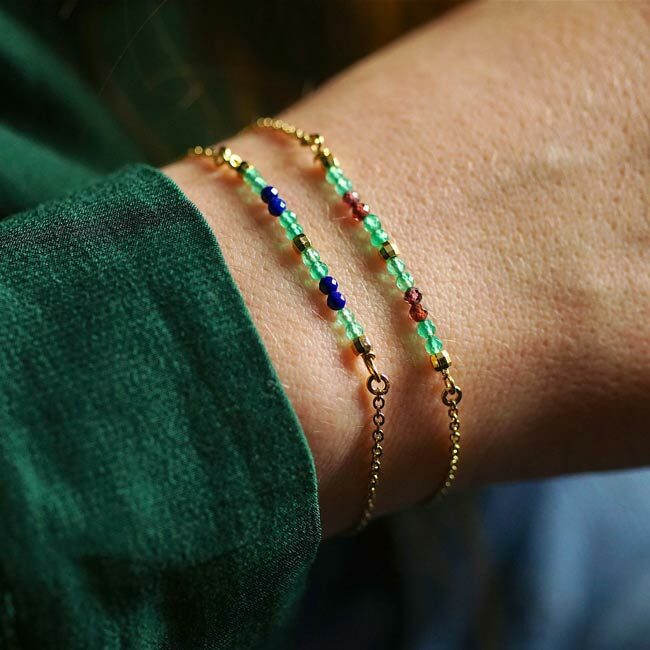 BRACELET FLUORITE FEMME ET HOMME - ROSE & AMOS