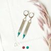 Handmade-customed-fashion-silver-earrings-for-women-with-blue-enamel-made-in-France