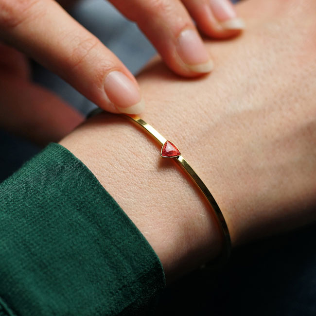 Handmade-fashion-adjustable-gold-bangle-bracelet-for-women-with-enamel-made-in-France