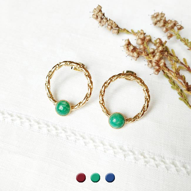 Bijoux-boucles-d-oreilles-de-créateur-fantaisie-pour-femme-doré-avec-des-pierres-naturelles-bleu-vert-en-amazonite-du-Pérou-fait-à-la-main-à-Paris