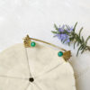 Customed-fashion-handmade-adjustable-gold-bangle-bracelet-for-women-with-green-gemstone-made-in-France