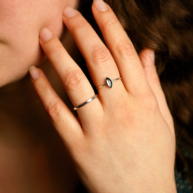Bague argent Una