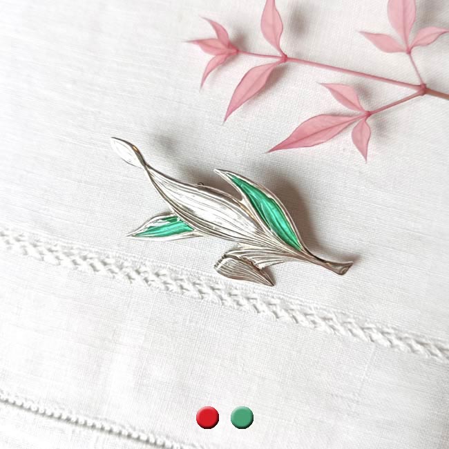 Broche argent Natura
